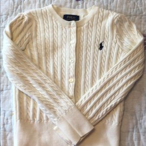 Girl’s Cream Polo Cardigan (Size 6)